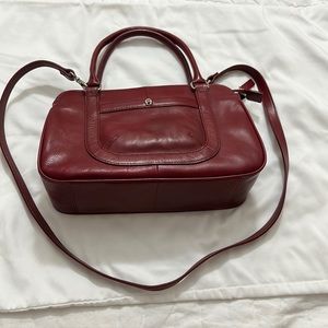 Red Etienne Aigner leather handbag crossbody